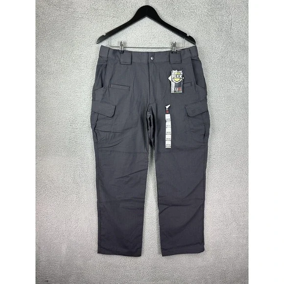 5.11 Tactical Stryke Pants Mens 34x30 Charcoal Flex-Tac Cargo Stretch Ripstop